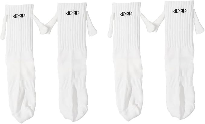 Yawlsow 2 Pair Holding Hands Socks, Funny Magnetic Suction 3D Doll Couple Socks，Unisex Couple S... | Amazon (US)