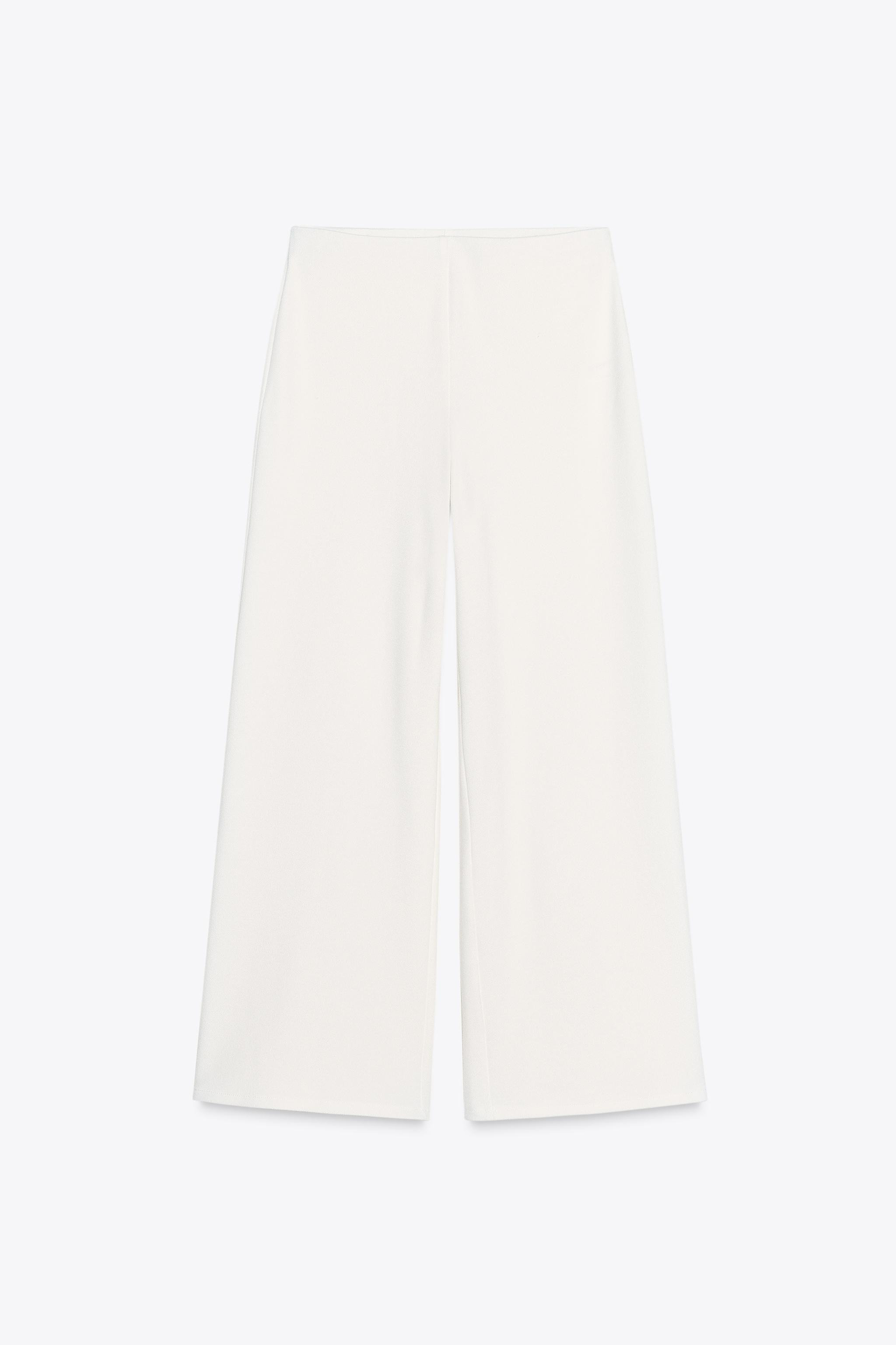 TEXTURED WIDE-LEG TROUSERS | Zara UK