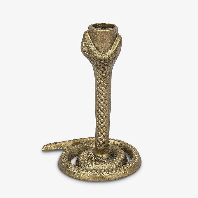 Luminara Brass Wrought Iron Snake Taper Holder for Luminara Flameless Moving Flame Tapers - 4.75"... | Amazon (US)