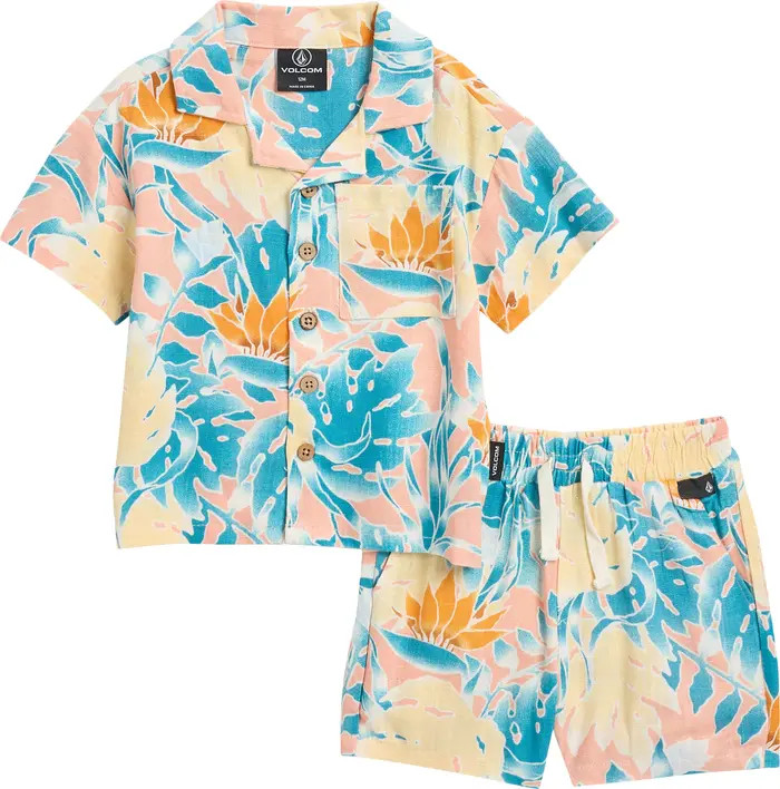 Cabana Button-Up Shirt & Shorts Set | Nordstrom Rack