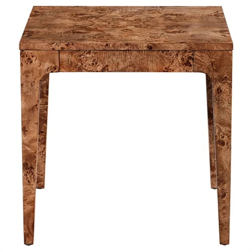 Marlo Modern Classic Dark Burl Side Table | Kathy Kuo Home