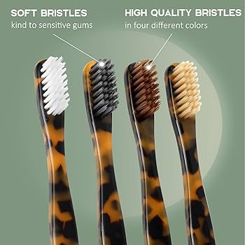 Biodegradable Eco-Friendly Cellulose Acetate Toothbrushes - 8 Count | Amazon (US)
