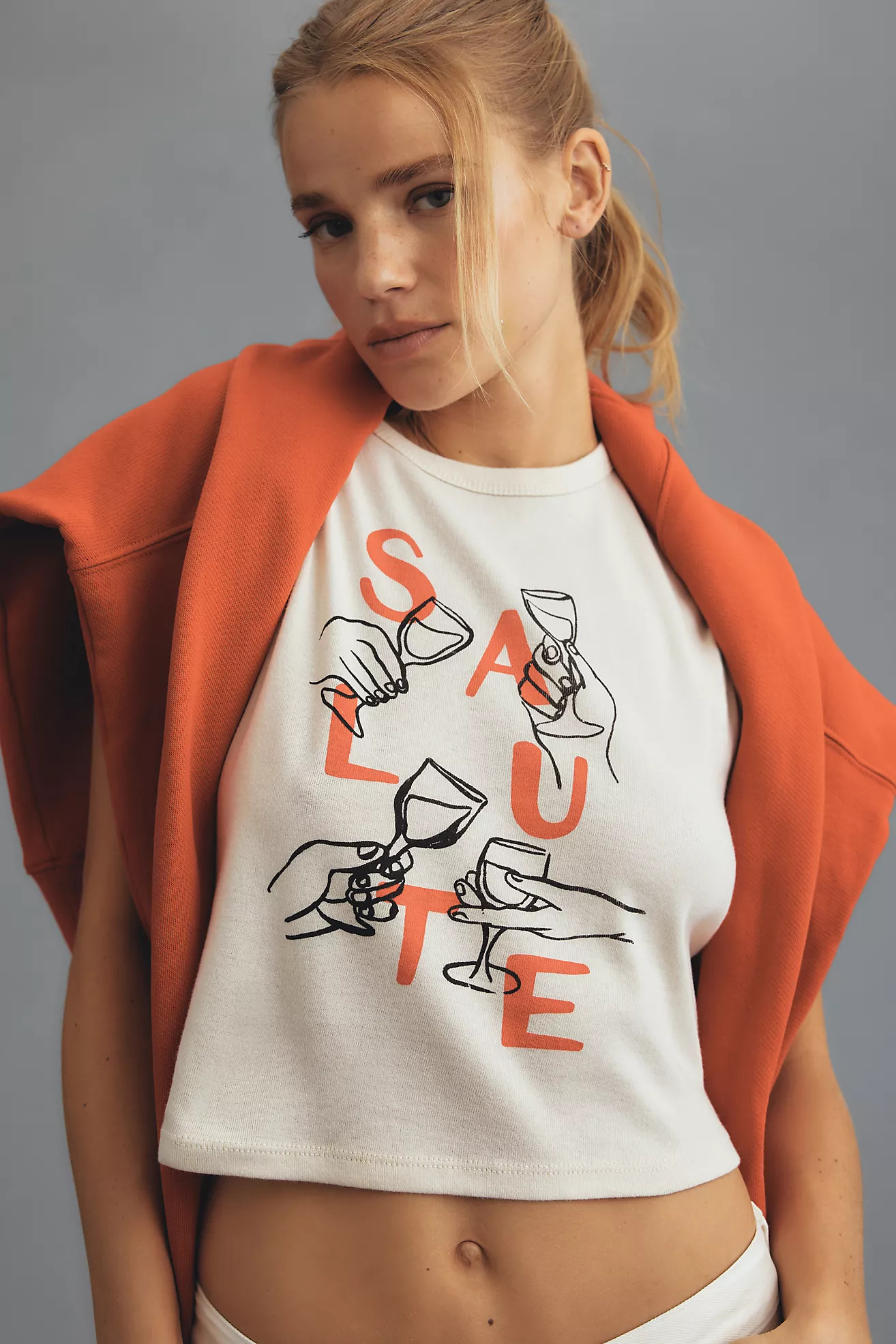 Girl Dangerous Salute Baby Tee | Anthropologie (US)