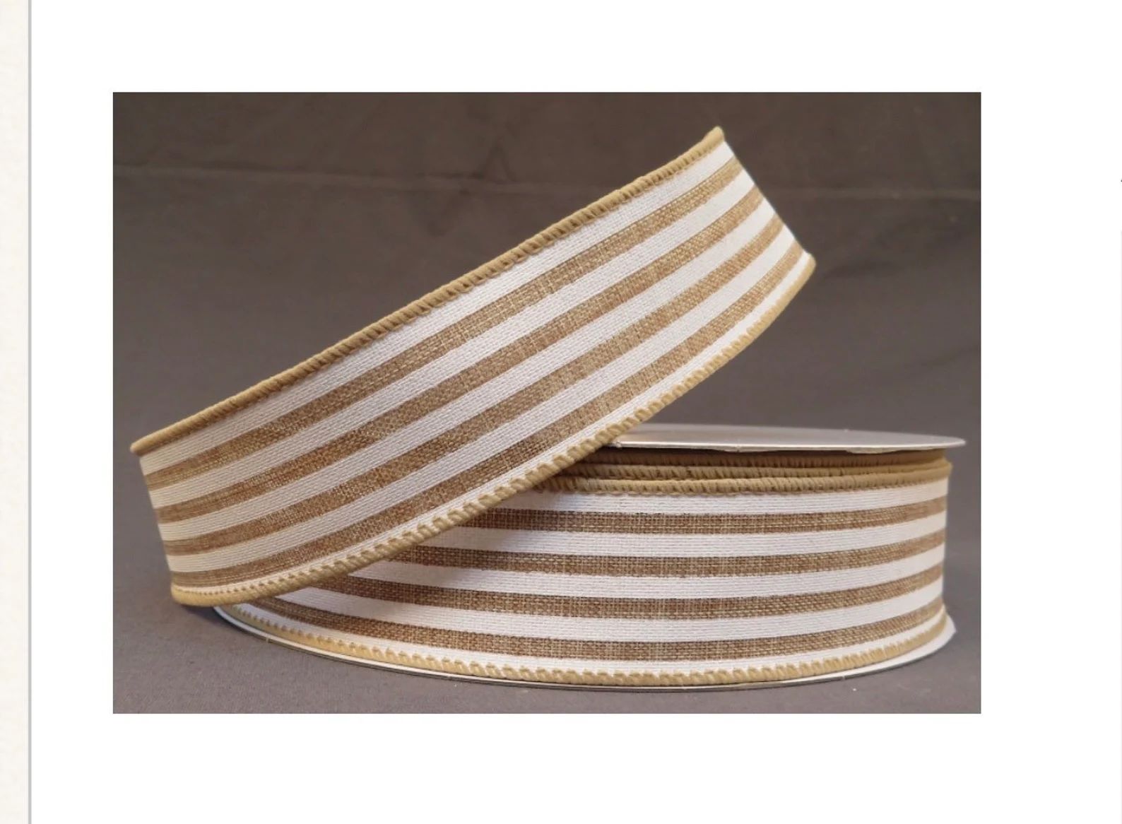 Burlap stripe ribbon, striped ribbon, ribbon, wired ribbon, wreath ribbon, wreath supplies, craft... | Etsy (US)