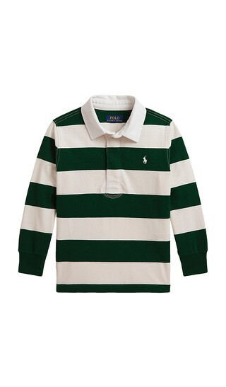 Polo Ralph Lauren Kids Long Sleeve Cotton Jersey Striped Rugby Shirt in Multi. - size 2 | Revolve Clothing (Global)
