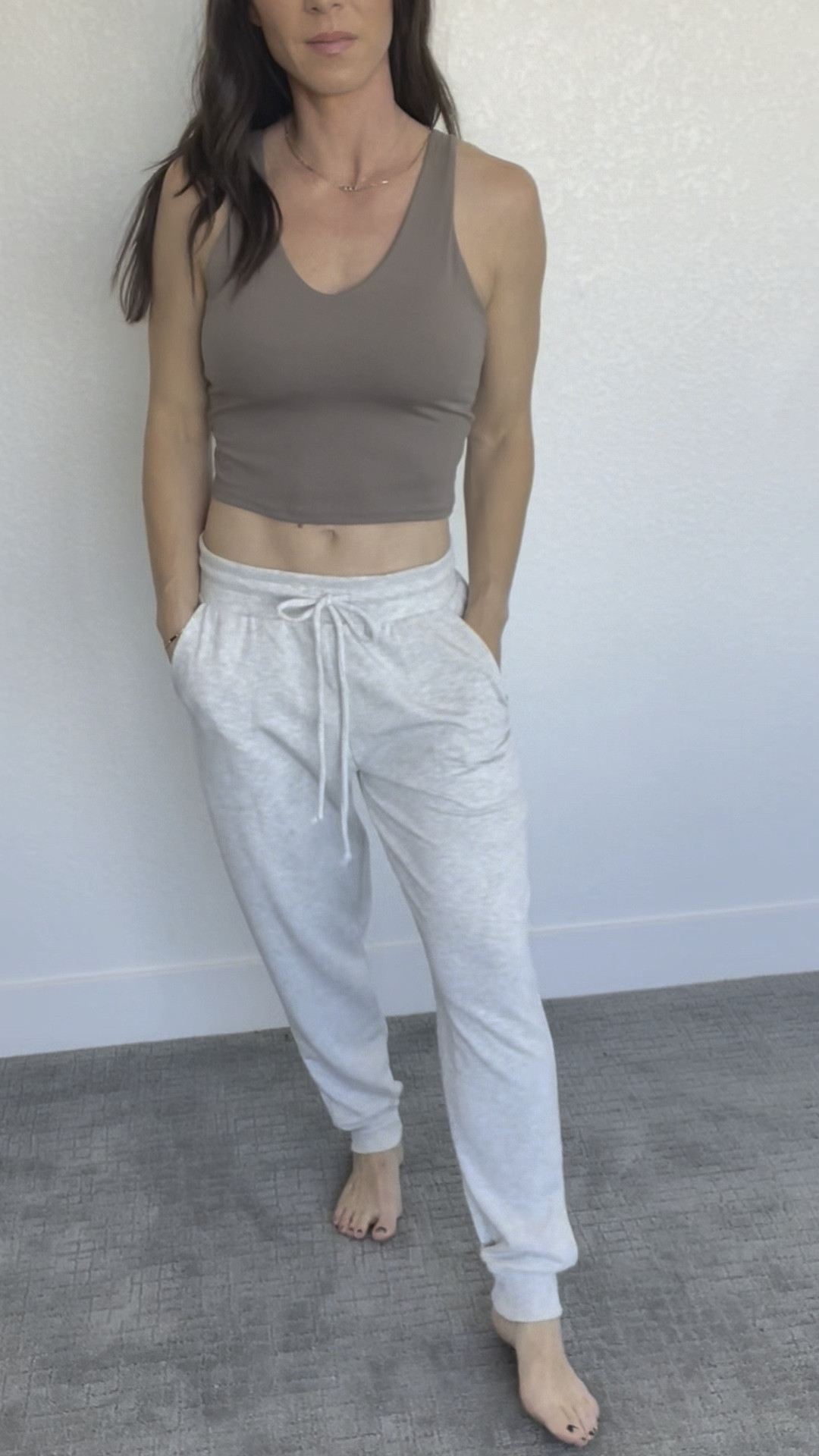 This top is like BUTTER 🧈 and the sweats are crazy soft too! 

Wearing a medium in the top for max coziness but would size down if I needed support. Sweats are a size S!

Athletic wear, lounge pants, lazy fits

#LTKVideo #LTKtravel #LTKfindsunder50