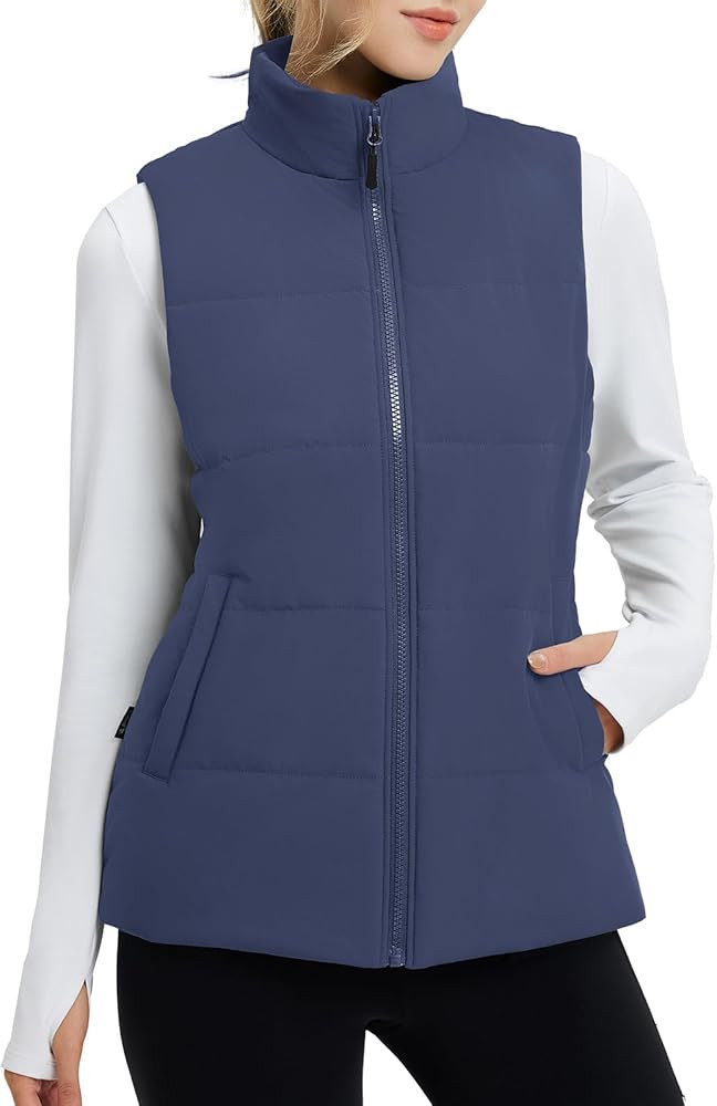 baleaf Women's Running Puffer Vest Lightweight Winter Warm Vests Water Resistant Sleeveless Puffe... | Amazon (US)