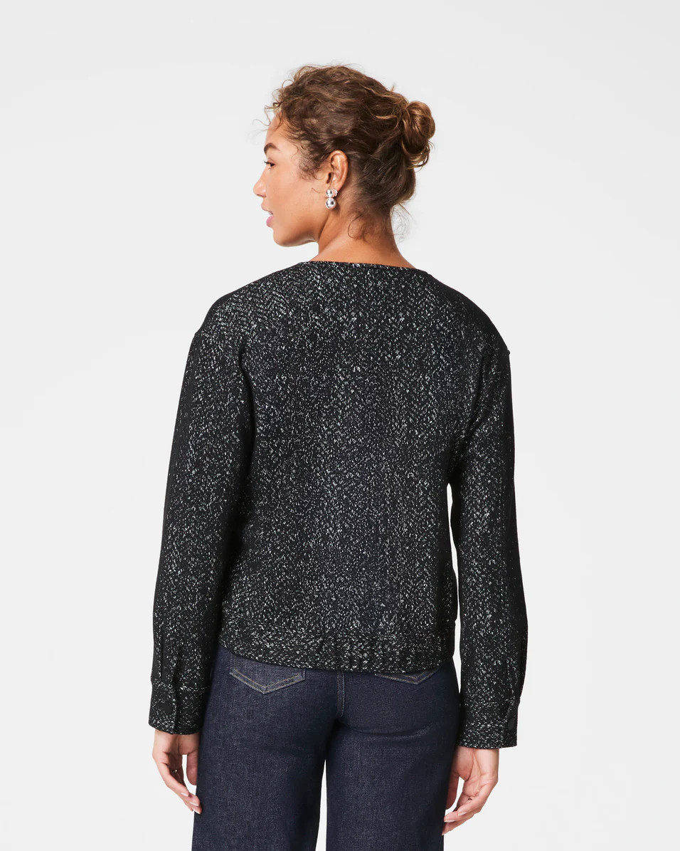 SPANX® Ponte Bomber Jacket, Herringbone | Spanx