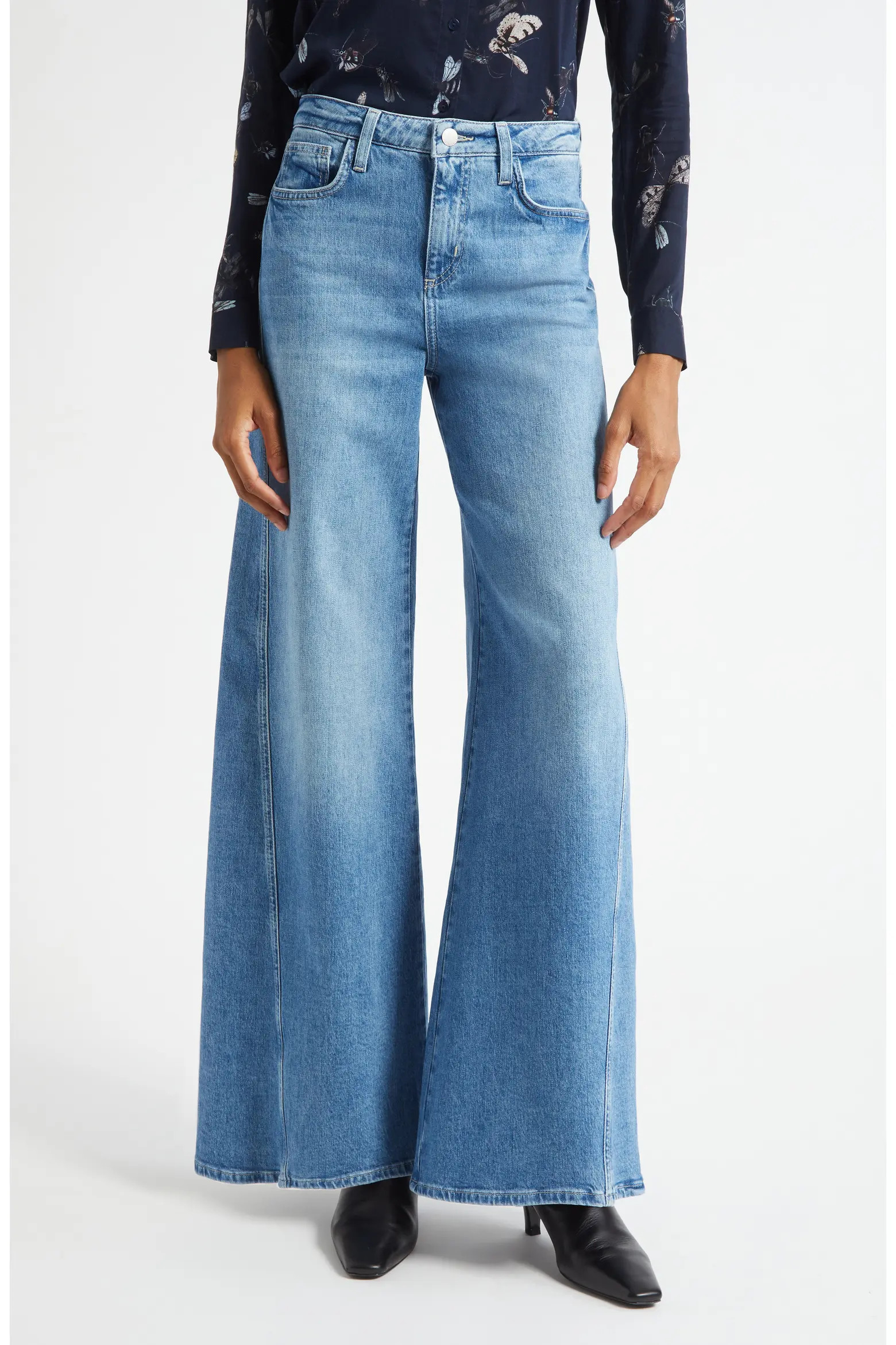 Beau Seamed High Waist Wide Leg Jeans (Women) | Nordstrom | Nordstrom