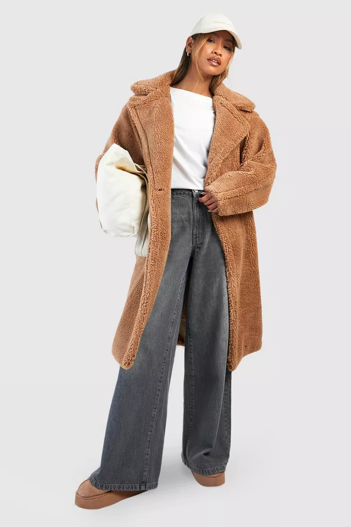 Oversized Teddy Faux Fur Coat | boohoo (US & Canada)