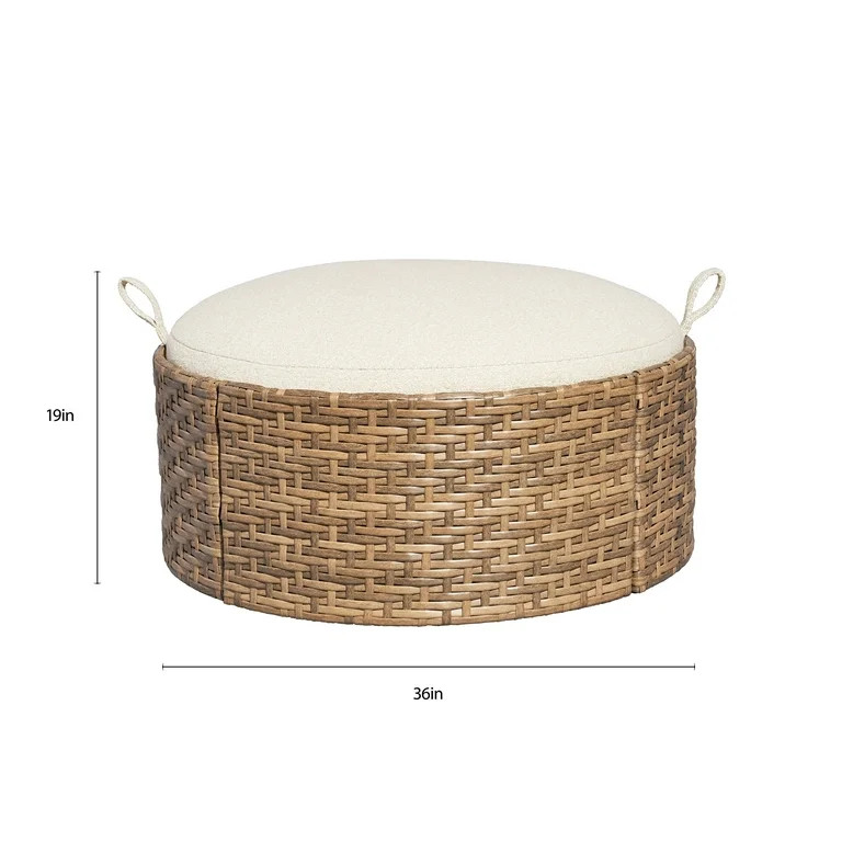 Beautiful Wicker Outdoor Reversible-Top Outdoor Ottoman and Coffee Table with Cover by Drew Barry... | Walmart (US)