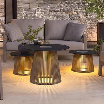 Mercer41 Outdoor Patio Side Table with Solar Lights | Wayfair | Wayfair North America