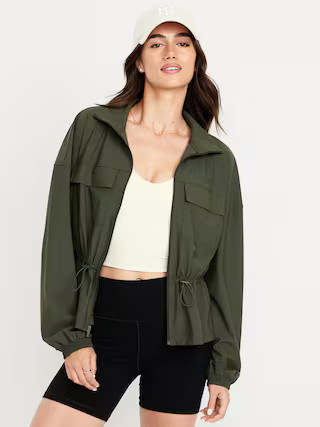 SleekTech Oversized Cinched-Waist Jacket | Old Navy (US)