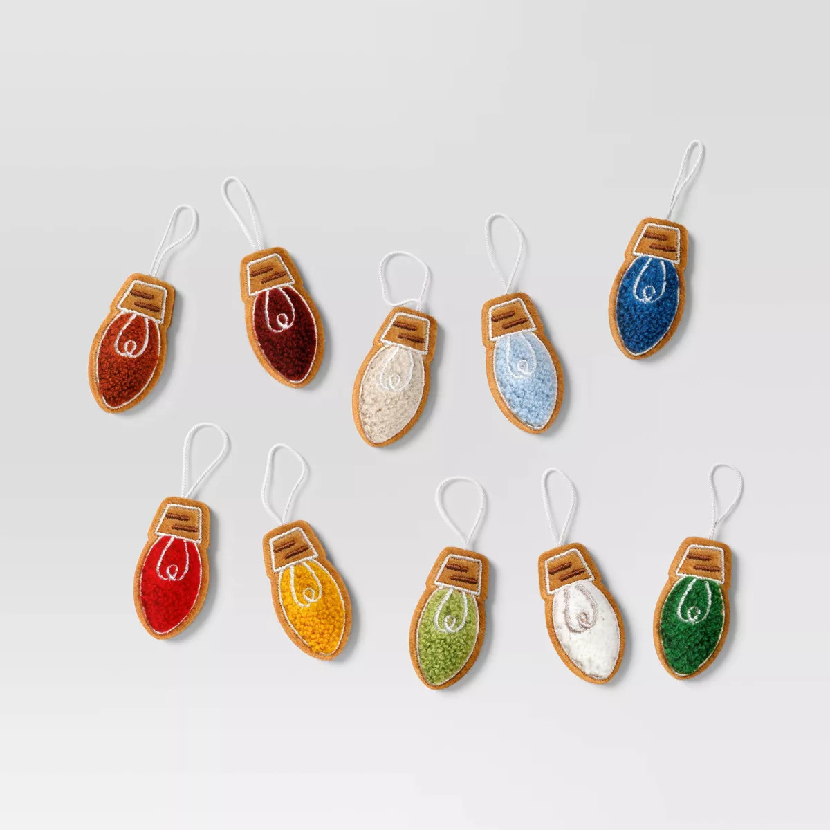 10pc Fabric String Light Bulb Christmas Tree Ornament Set - Wondershop™ | Target