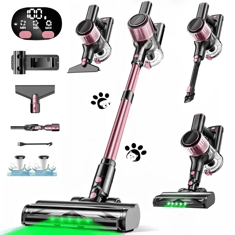 Cocbny Cordless Vacuum Cleaner, 8 in 1 Lightweight Stick Vacuum for Home Hardwood Floor Carpet Pe... | Walmart (US)