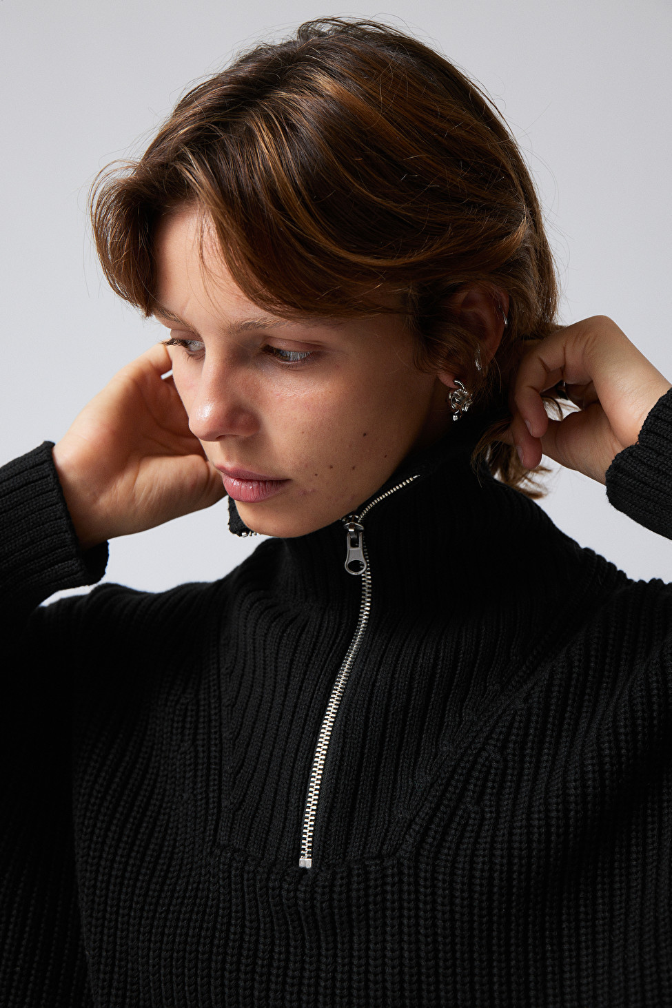 Sienna Half Zip Sweater | Weekday