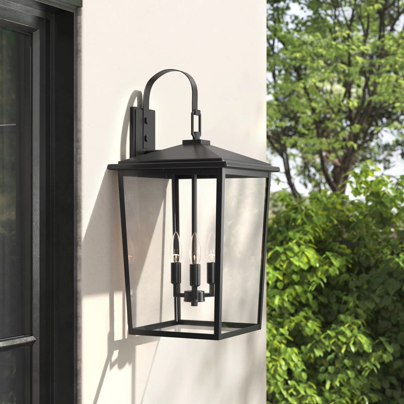 Trent Austin Design® Messerly 3 Light 24" Tall Outdoor Wall Sconce & Reviews | Wayfair | Wayfair North America