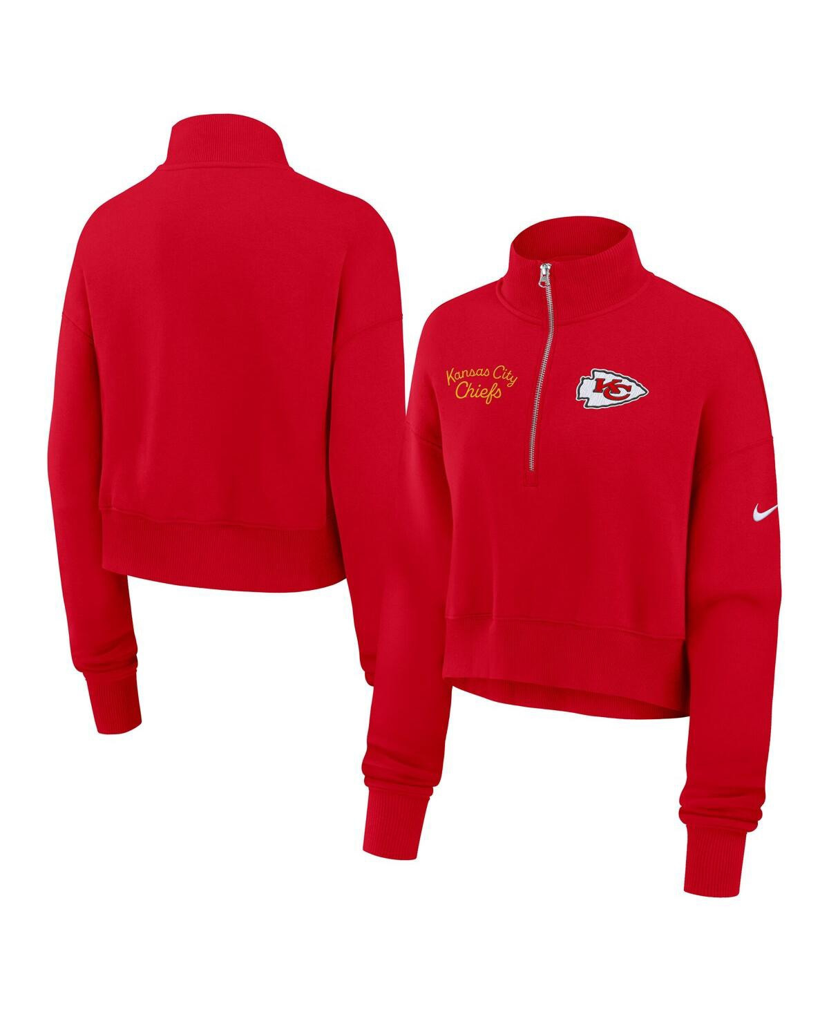 Nike Women's Red Kansas City Chiefs Primetime Phoenix Half-Zip Sweatshirt - Red | Macy's