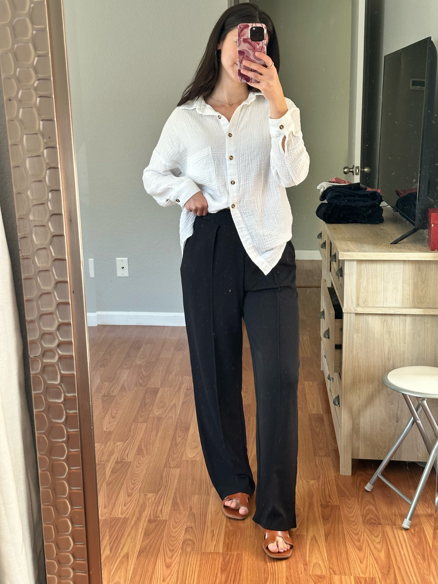 girls dress pants Girls Black Dress Pants - Retro Flare