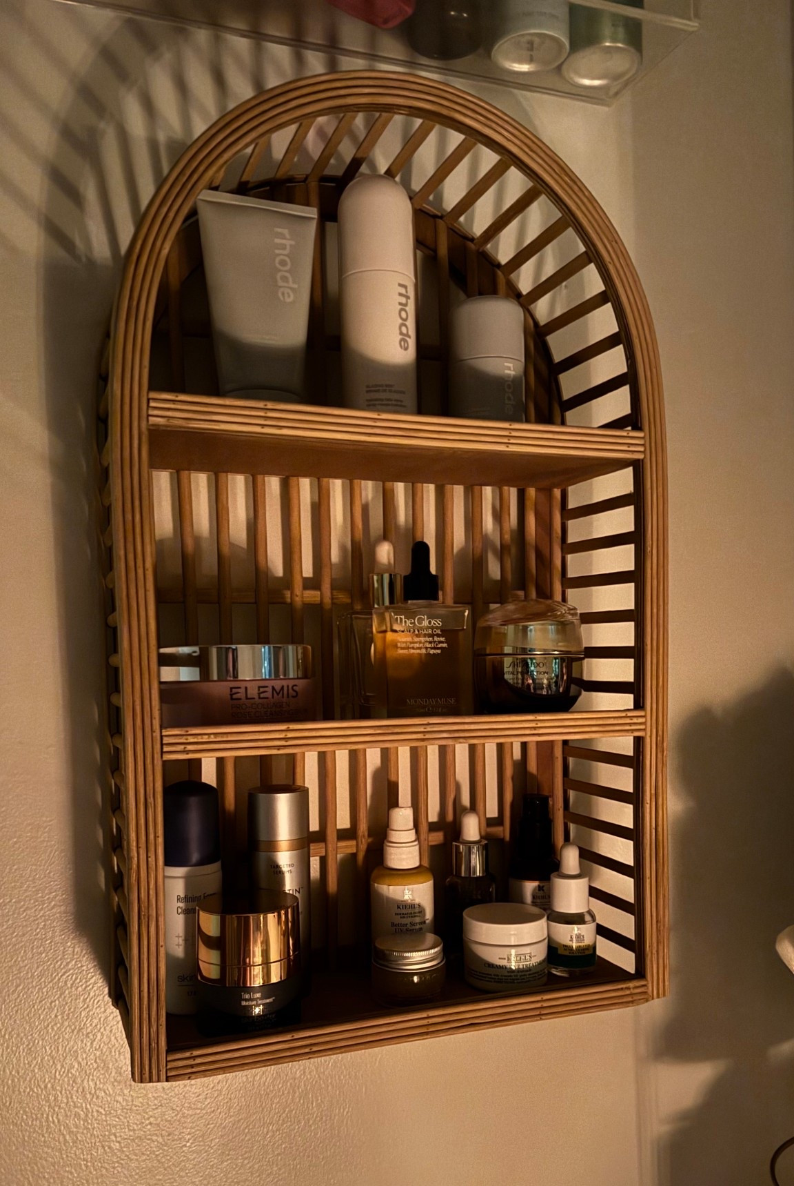 Skincare organization 
Bathroom shelf 
Bathroom decor 


#LTKHome #LTKU #LTKBeauty
