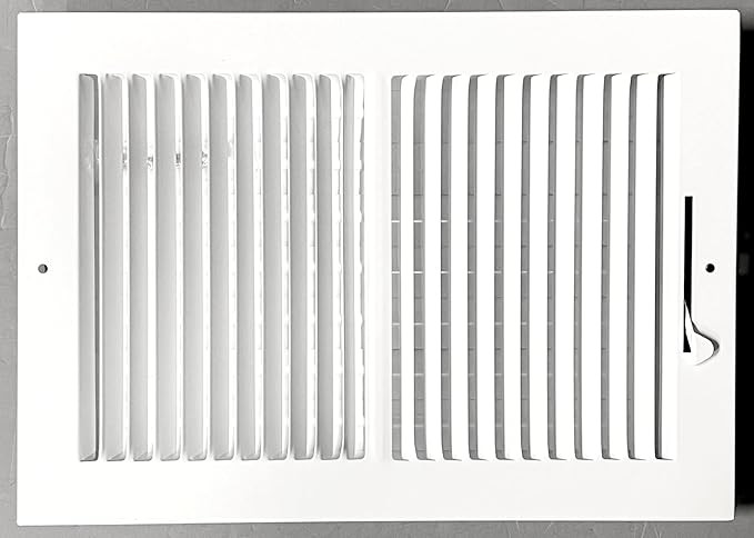 12"x 8" (Duct Opening Size) 2-Way Stamped Face Steel Ceiling/sidewall Air Supply Register - Vent ... | Amazon (US)
