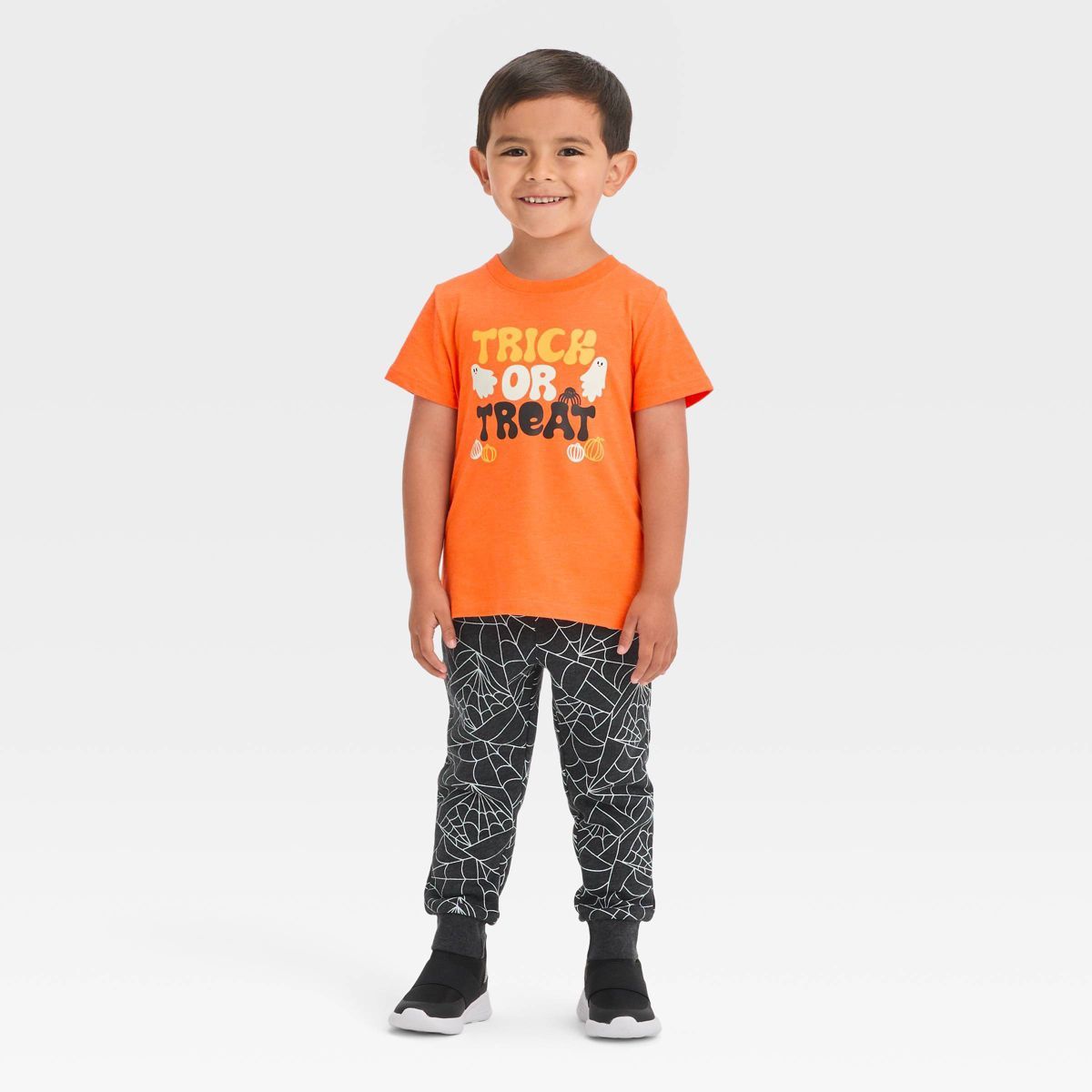 Toddler Boys' Halloween Fleece Jogger Pants Set - Cat & Jack™ Black | Target
