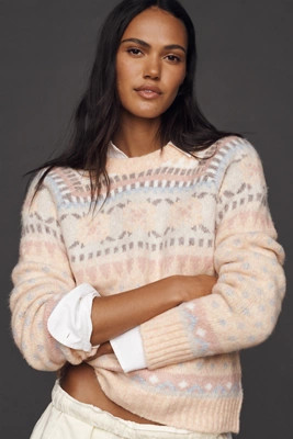 Design History Pastel Long-Sleeve Crewneck Sweater | Anthropologie (US)