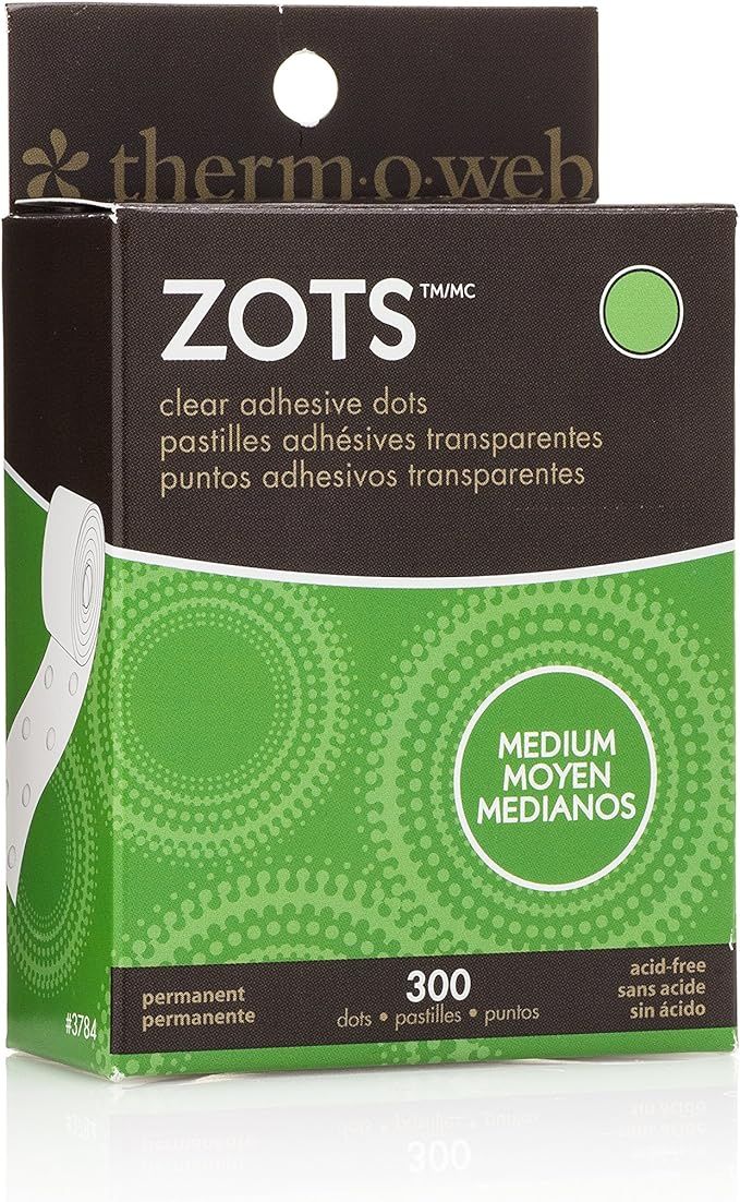 iCraft Zots Clear Adhesive Dots, Medium, 3/8" Diameter x 1/64" Thick, 300 Count | Amazon (US)