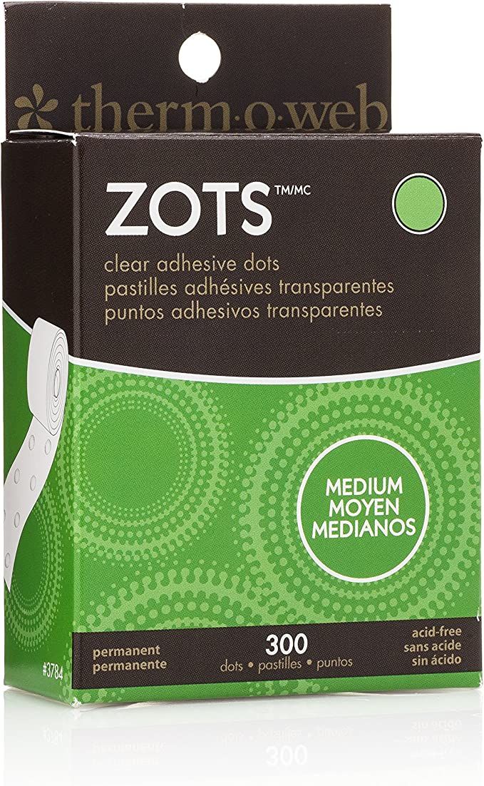 iCraft Zots Clear Adhesive Dots, Medium, 3/8" Diameter x 1/64" Thick, 300 Count | Amazon (US)