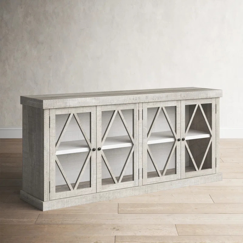 Trevion 76" Wide Pine Wood Sideboard | Wayfair North America