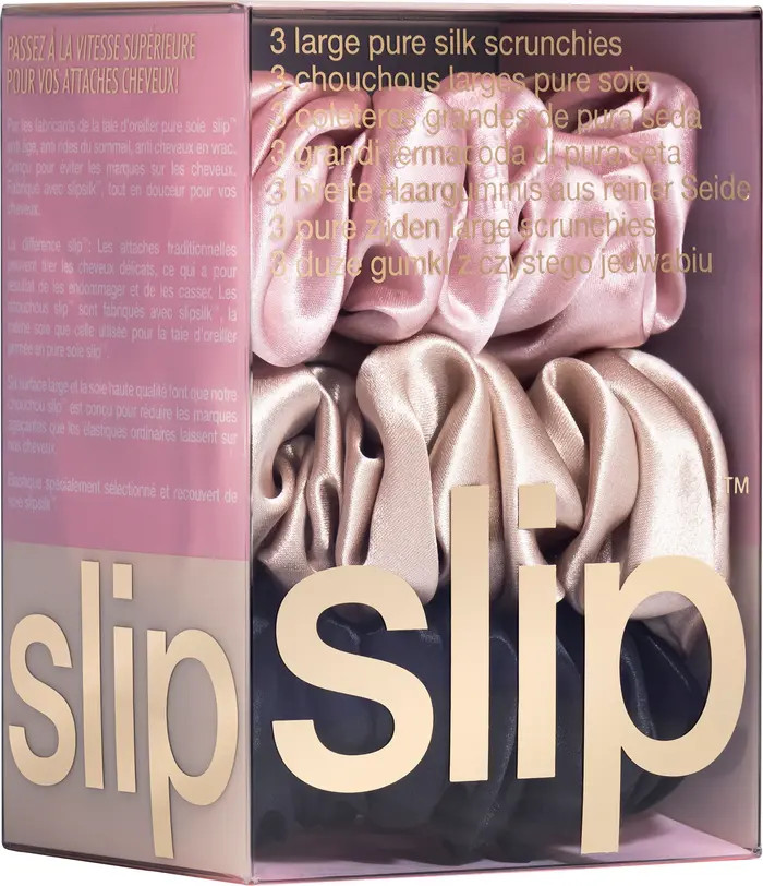 3-Pack Large Silk Scrunchie Set | Nordstrom