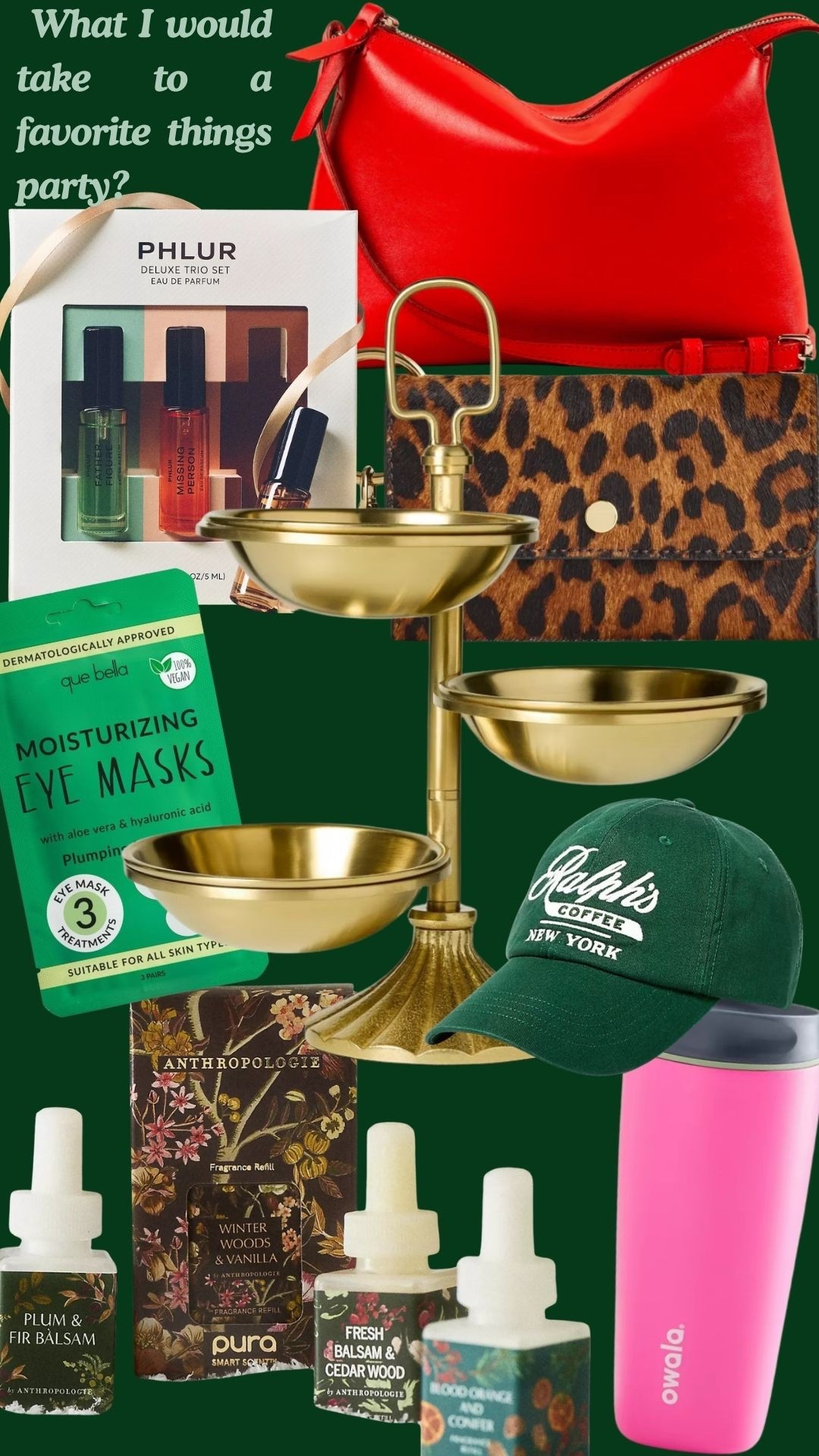 What I would take to a favorite things party! Everything pictured I love and own! Including the card case that was a recent gift to me from me. It has a clip for keys or to hang inside bag, spot for cash and 5 cards. 

#LTKHoliday #LTKCyberWeek #LTKGiftGuide