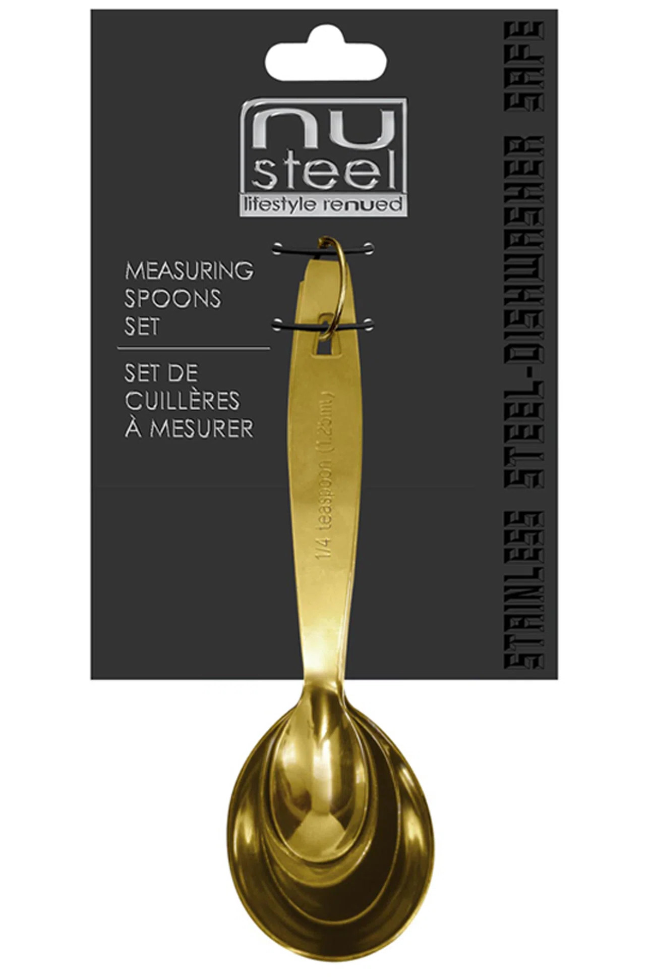 NU Steel 4 -Piece Stainless Steel Measuring Spoon Set | Wayfair North America