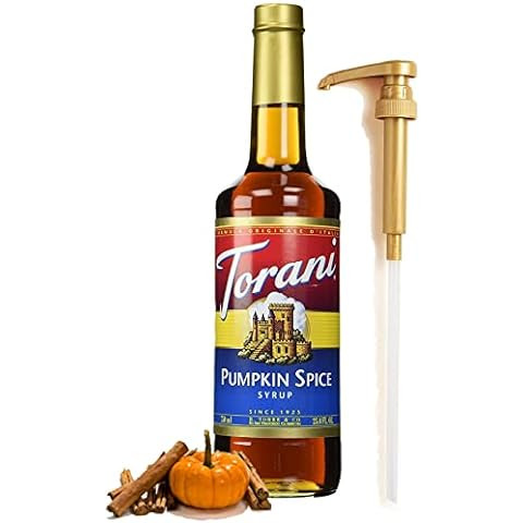 Pumpkin Spice Syrup for Coffee 25.4 Ounces | Torani Pumpkin Spice Syrup with Little Squirt Syrup ... | Amazon (US)