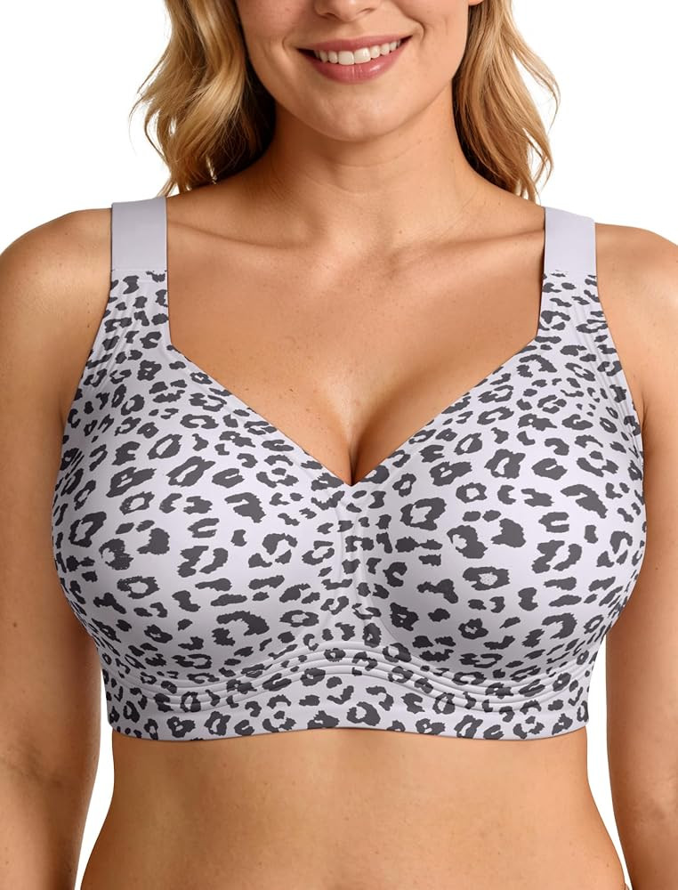 LetsJoli Bras for Women Supportive Wireless Push Up Bra Full Coverage No Underwire Seamless Plus ... | Amazon (US)