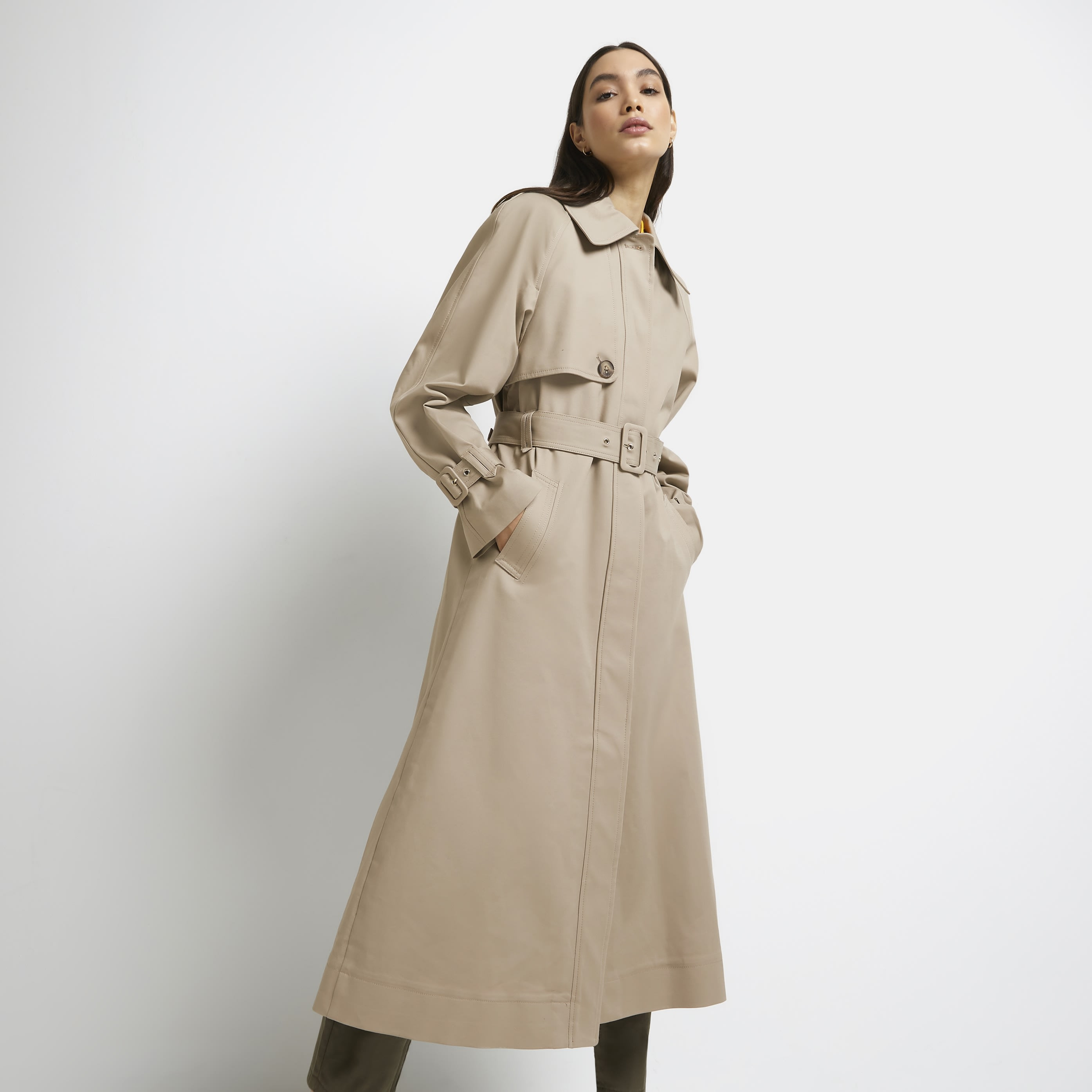 River Island Womens Beige Trench Coat | River Island (UK & IE)