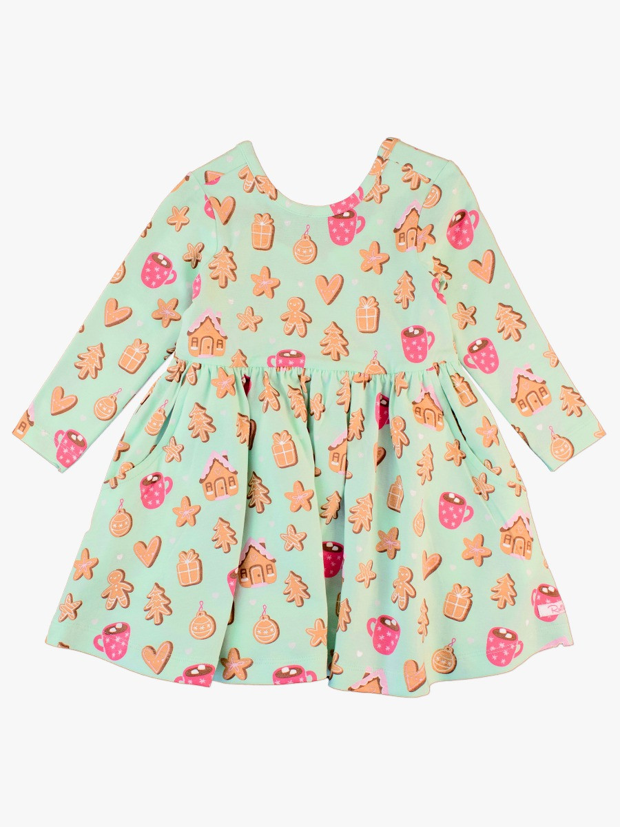 Knit Long Sleeve Twirl Dress | RuffleButts / RuggedButts