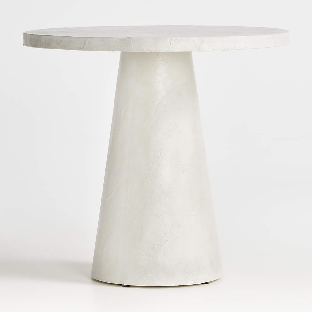Willy 32" White Plaster Pedestal Bistro Table by Leanne Ford + Reviews | Crate & Barrel | Crate & Barrel