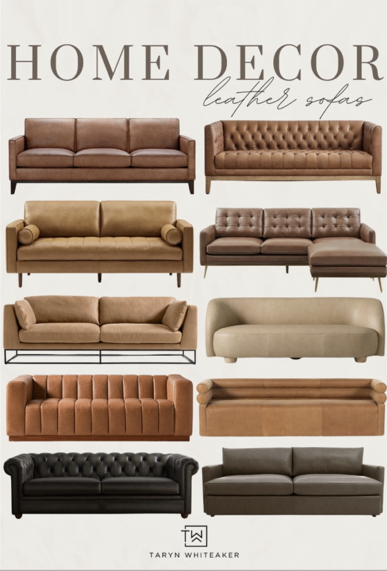 Leather sofas that bring warmth, texture, and timeless style to any living room. These are great options if you want something durable that still feels classic and elevated.

#LTKSeasonal #LTKmomlife #LTKHome
