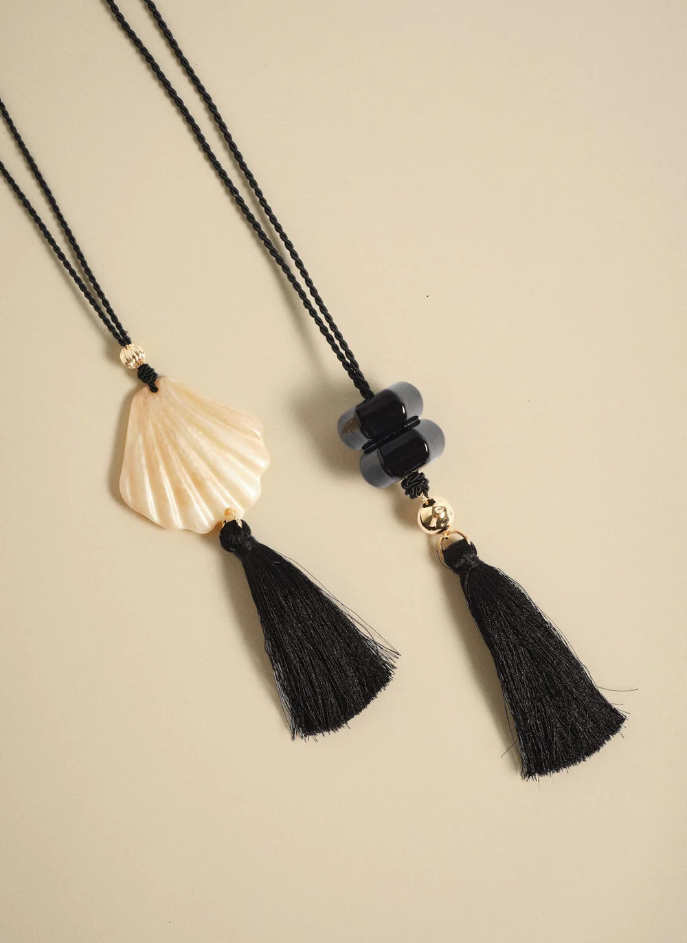 Shell Resin Tassel Pendant Necklace | Mint Velvet