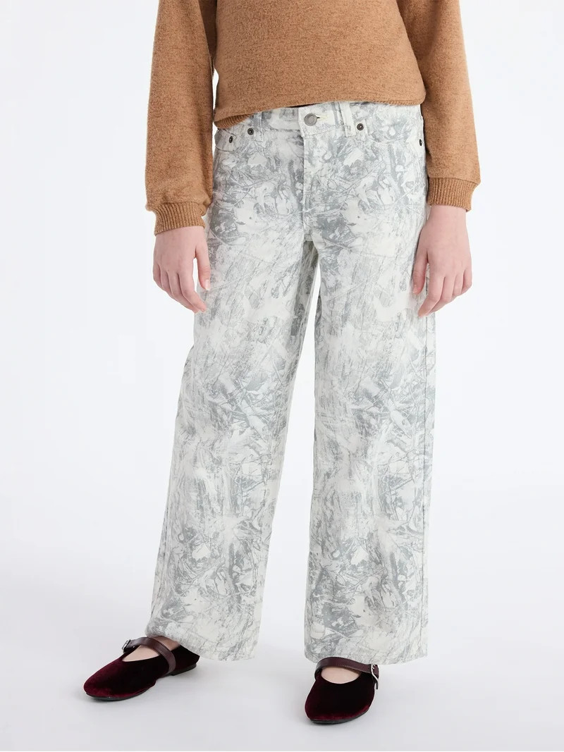 Weekend Academy Girls Baggy Straight Jeans, Sizes 5-18 | Walmart (US)