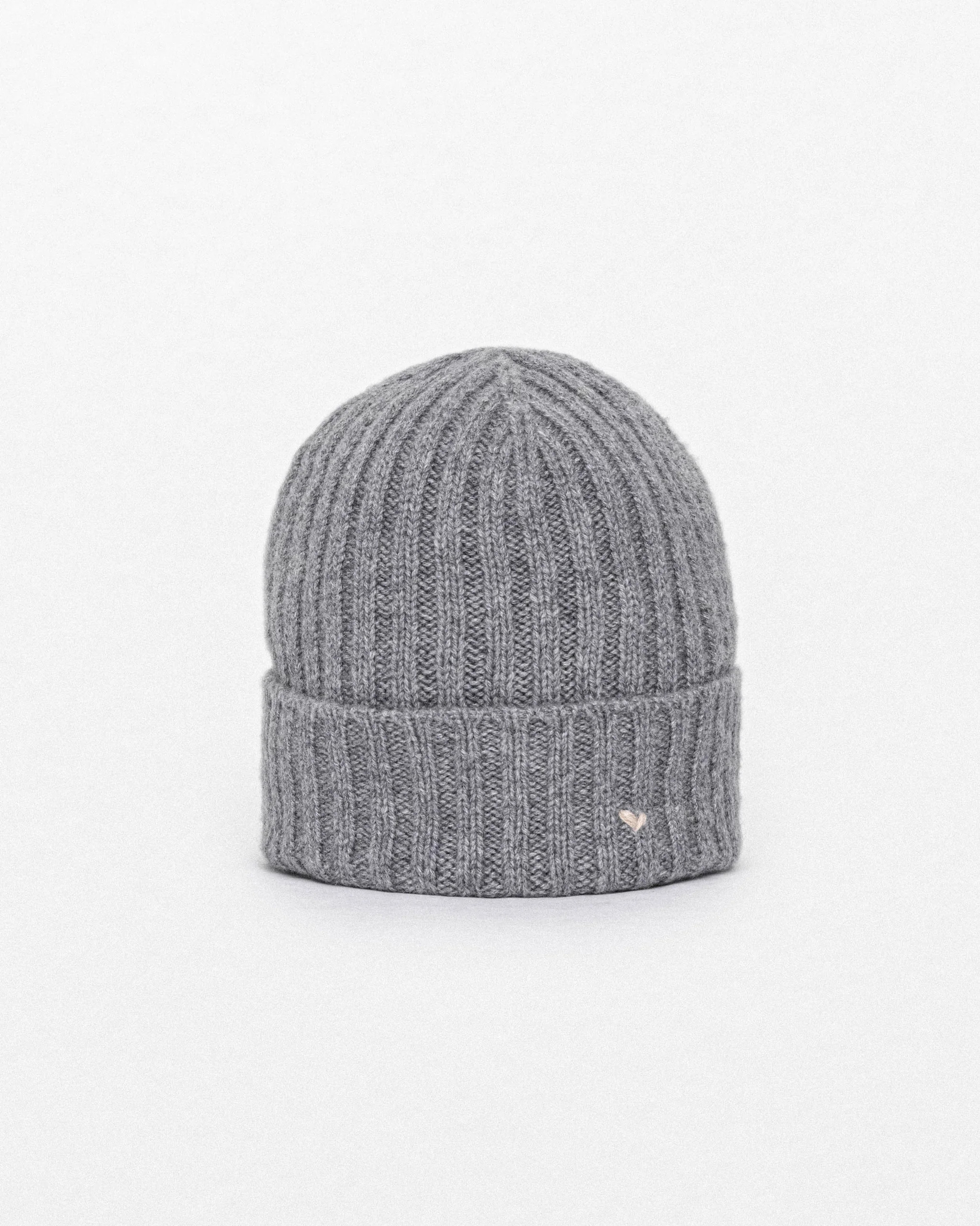 Grey Melange Ribbed Beanie | LǍOLAO STUDIOS