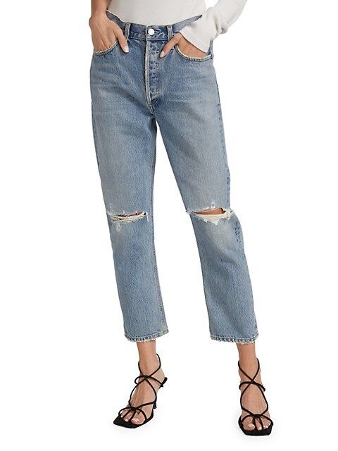 Riley Cropped Distressed Jeans | Saks Fifth Avenue