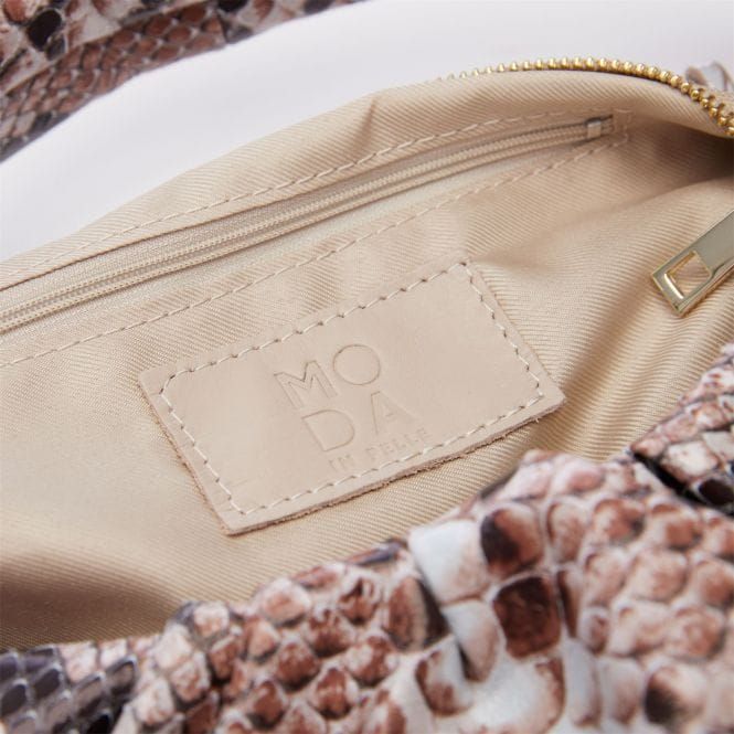 Sicilly Bag Natural Snake Snake Print Leather | Moda in Pelle UK
