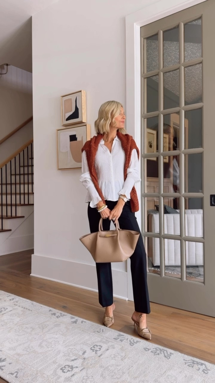 So many cute ways you could style this look! I sized up to a small in the top and pants for pregnancy! 

Loverly Grey, Loft, workwear, teacher workwear, work outfit ideas, teacher outfit ideas 

#LTKSeasonal #LTKStyleTip #LTKWorkwear