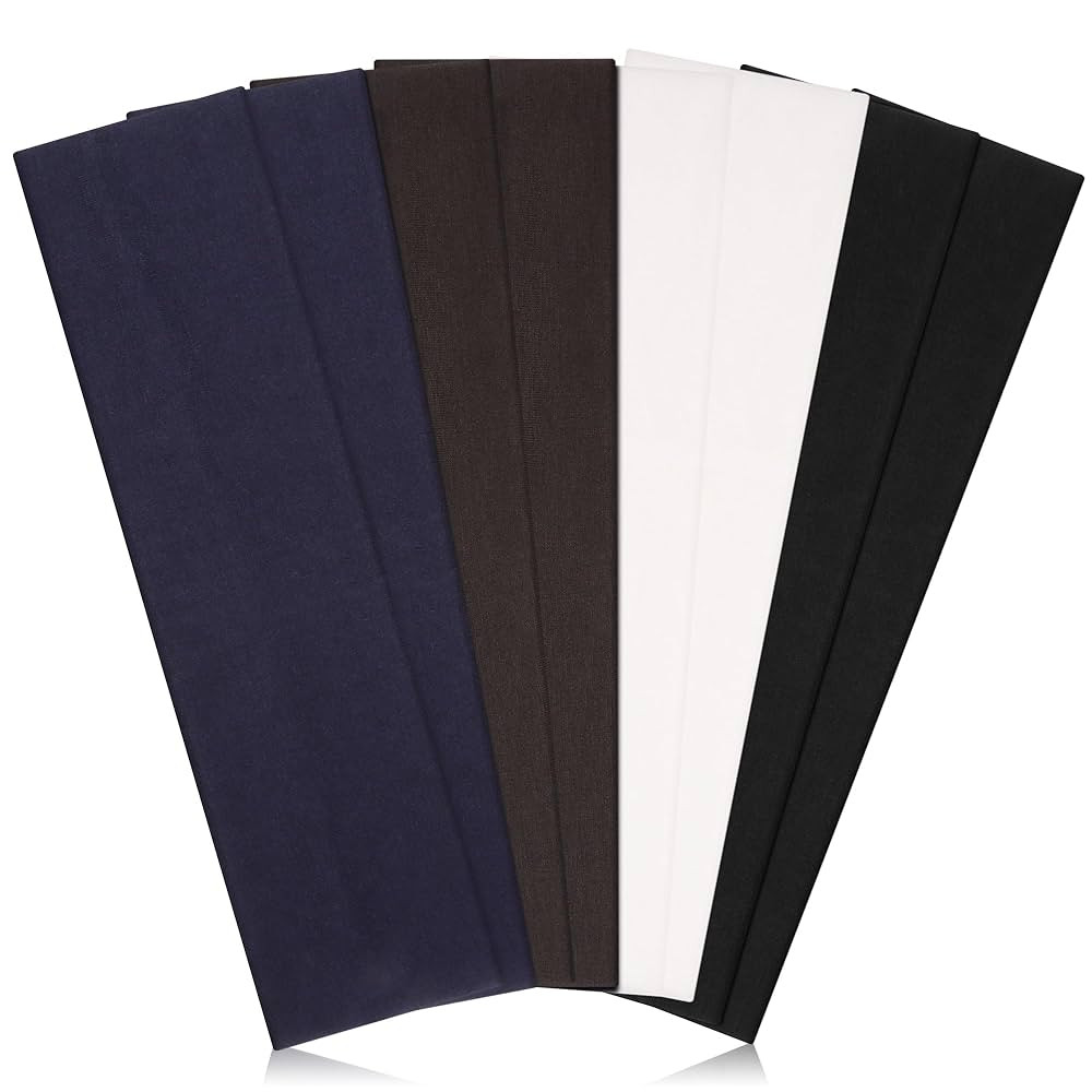Headbands for Women Non Slip - Stylish sports Hair Bands for Women's Hair - Soft Cotton Cloth Str... | Amazon (US)