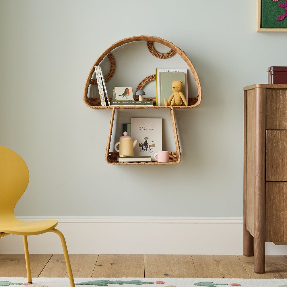 Mushroom Rattan Shelf (23") | West Elm (US)