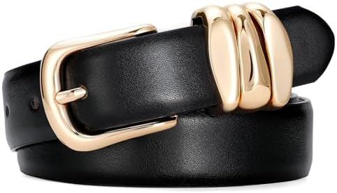 SANSTHS Belts for Women for Jeans Pants Dresses, Plus Size Belts for Women with Fashion Gold Buck... | Amazon (US)
