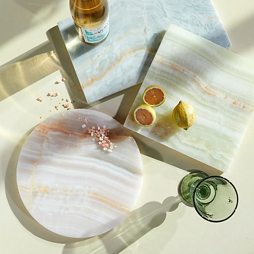 Pink Quartz Round Serving Board | Terrain