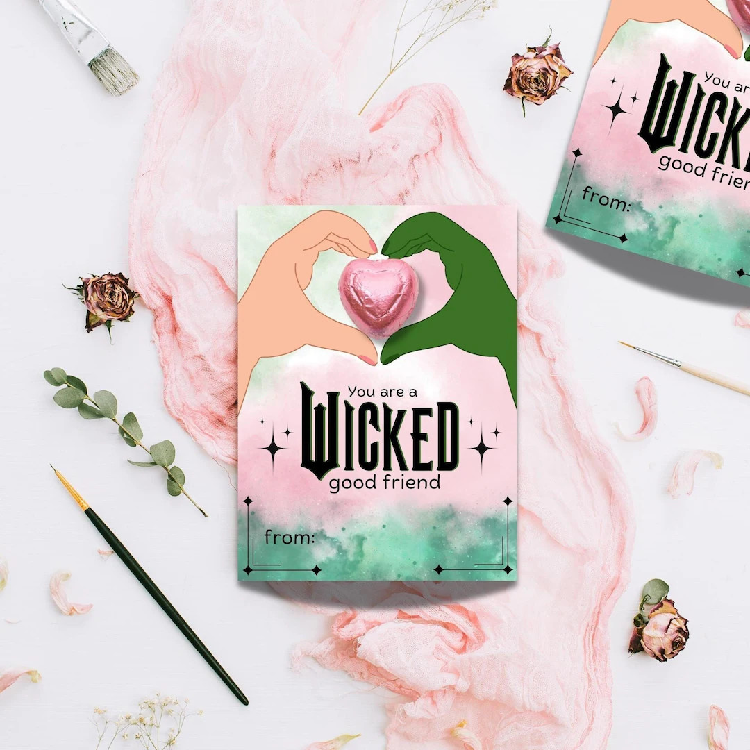Wicked Valentine Card, Class Gift Printable, Birthday Party Favor, School Party Idea, Kid's Party... | Etsy (US)